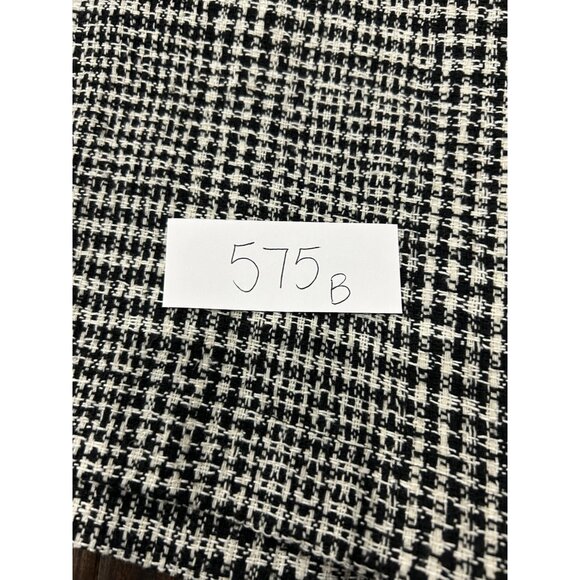 Elizabeth Gillett NYC Womens Black  White Houndstooth Crop Jacket Open Front - Picture 9 of 10